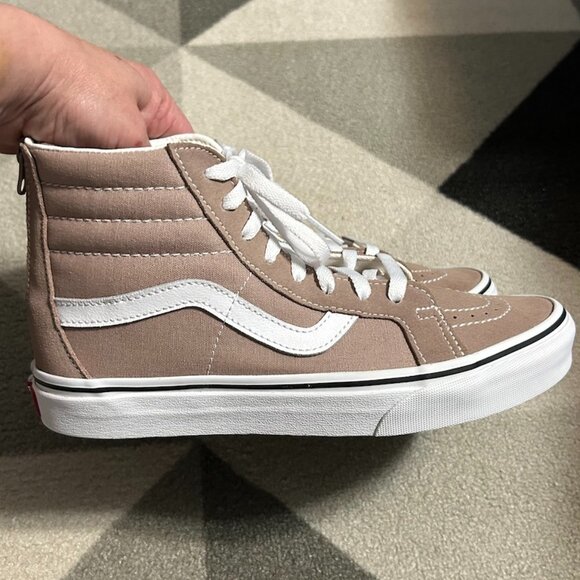 Vans Sk8-Hi Light Brown Zip Sneakers Men's 8/Women's 9.5 - Picture 2 of 12